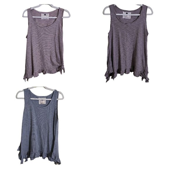Lot Of 3 Cupio Sleeveless Ruffle Assymetric Hem Jersey Size M - Picture 1 of 10